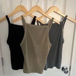 Free people intimately “set up” high neck tank in black